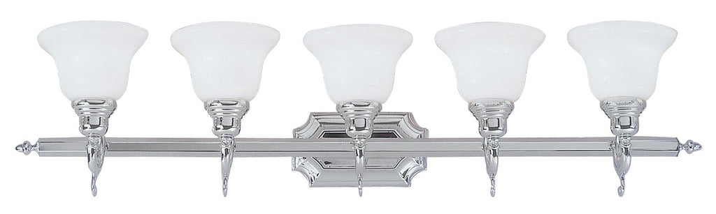 Livex French Regency 5 Light Polished Chrome Bath Light - C185-1285-05