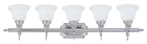 Livex French Regency 5 Light Polished Chrome Bath Light - C185-1285-05