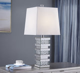 ZC121-ML9312 - Regency Decor: Sparkle Collection 1-Light Silver Finish Table Lamp