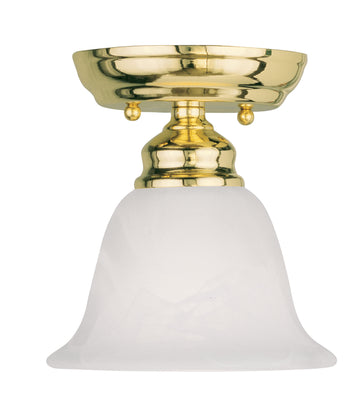 Livex Essex 1 Light Polished Brass Ceiling Mount - C185-1350-02