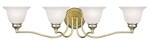 Livex Essex 4 Light Polished Brass Bath Light - C185-1354-02