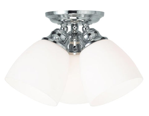 Livex Somerville 3 Light Polished Chrome Ceiling Mount - C185-13664-05