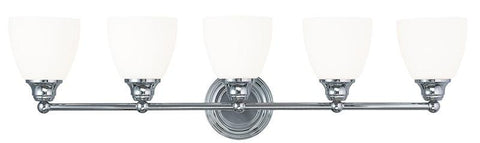 Livex Somerville 5 Light Polished Chrome Bath Light - C185-13665-05