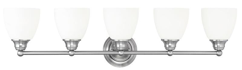 Livex Somerville 5 Light Brushed Nickel Bath Light - C185-13665-91