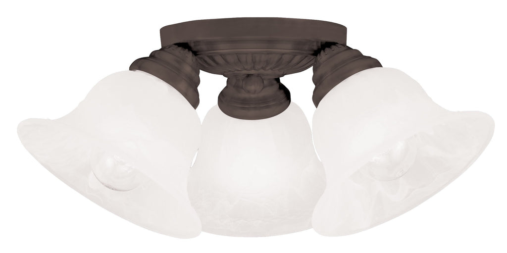 Livex Edgemont 3 Light Bronze Ceiling Mount - C185-1529-07