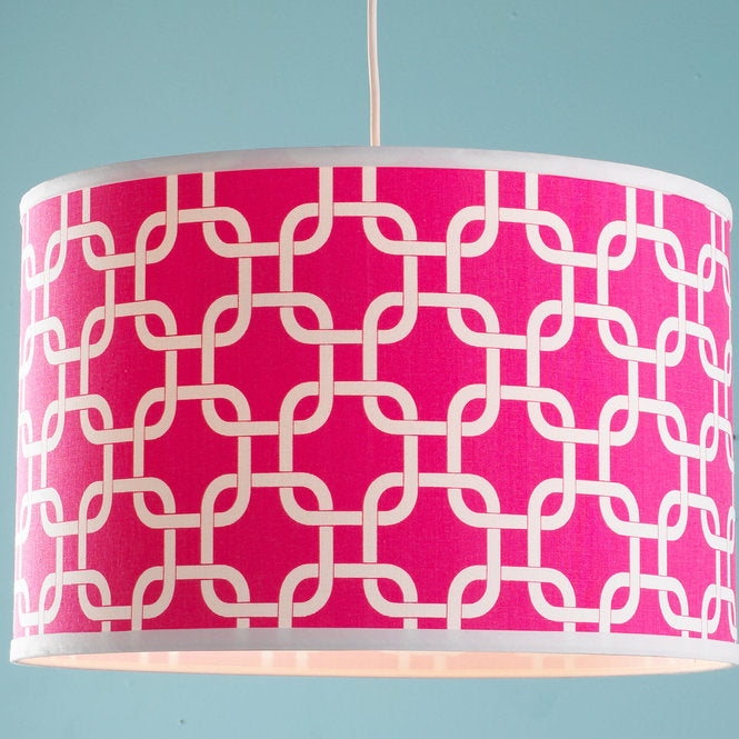 16 Inch Geometric Fretwork Pattern Shade Pendant Light - F100-564