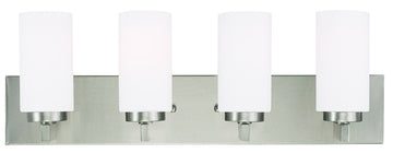 Livex West Lake 4 Light Brushed Nickel Bath Light - C185-16374-91