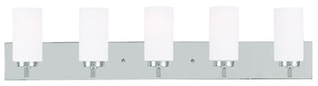 Livex West Lake 5 Light Polished Chrome Bath Light - C185-16375-05