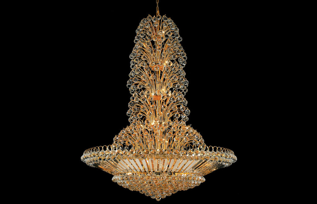 C121-2908G48G/RC - Regency Lighting: Sirius 43 light Gold Chandelier Clear Royal Cut Crystal
