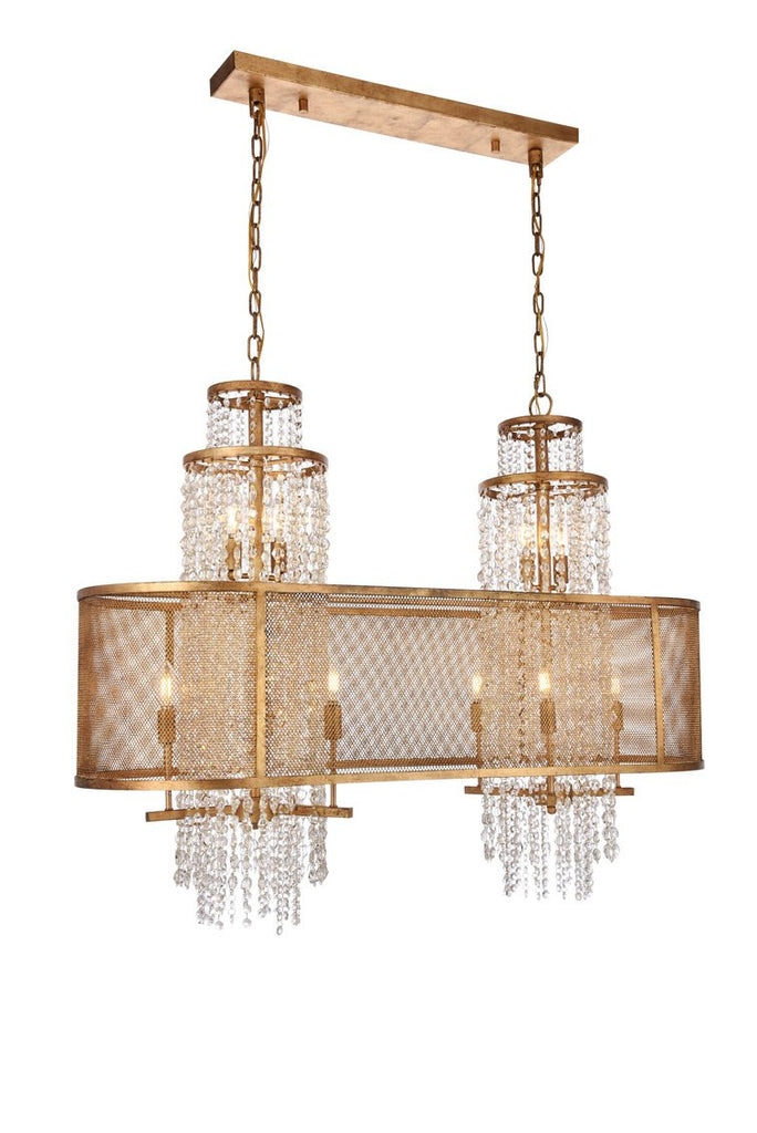 ZC121-1540G45GI - Urban Classic: Legacy 10 light Golden Iron Chandelier Clear Royal Cut Crystal