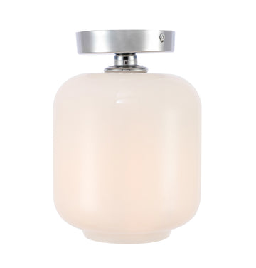 ZC121-LD2271C - Living District: Collier 1 light Chrome and Frosted white glass Flush mount