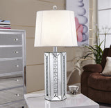 ZC121-ML9308 - Regency Decor: Sparkle Collection 1-Light Silver Finish Table Lamp