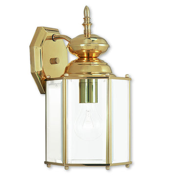 Livex Outdoor Basics 1 Light PB Outdoor Wall Lantern - C185-2007-02