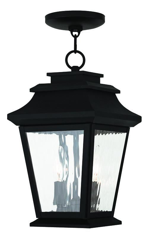 Livex Hathaway 2 Light Black Outdoor Chain Lantern  - C185-20233-04