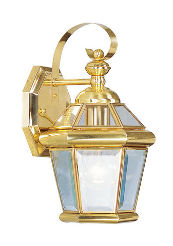 Livex Georgetown 1 Light PB Outdoor Wall Lantern - C185-2061-02