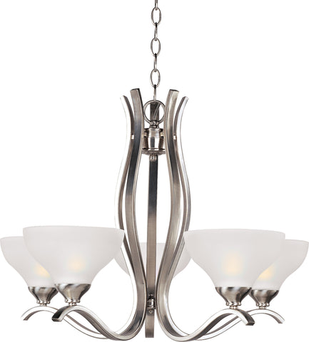 Contour 5-Light Chandelier Satin Nickel - C157-21265FTSN