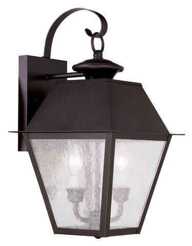 Livex Mansfield 2 Light Bronze Outdoor Wall Lantern - C185-2165-07