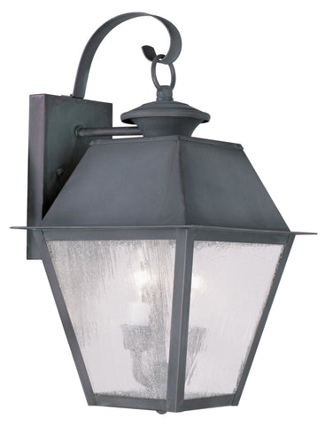 Livex Mansfield 2 Light Charcoal Outdoor Wall Lantern - C185-2165-61