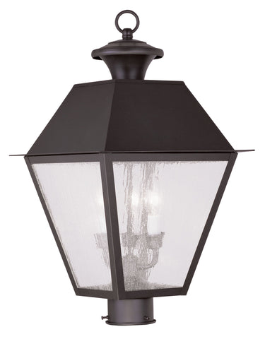 Livex Mansfield 3 Light Bronze Outdoor Post Lantern - C185-2169-07