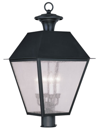 Livex Mansfield 4 Light Black Outdoor Post Lantern - C185-2173-04