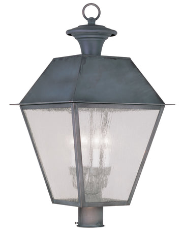 Livex Mansfield 4 Light Charcoal Outdoor Post Lantern - C185-2173-61