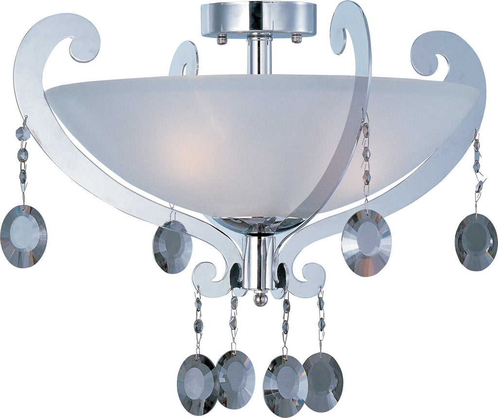 Cyclone 3-Light Semi-Flush Mount Polished Chrome - C157-22321FTPC