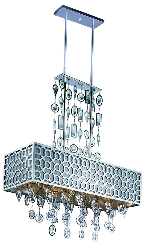 Symmetry 8-Light Chandelier Polished Nickel - C157-22387STPN