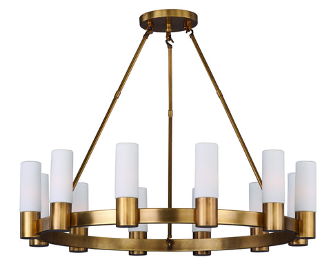 Contessa 12-Light Chandlier Natural Aged Brass - C157-22419SWNAB