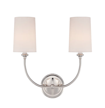2 Light Polished Nickel Modern Sconce - C193-2242-PN