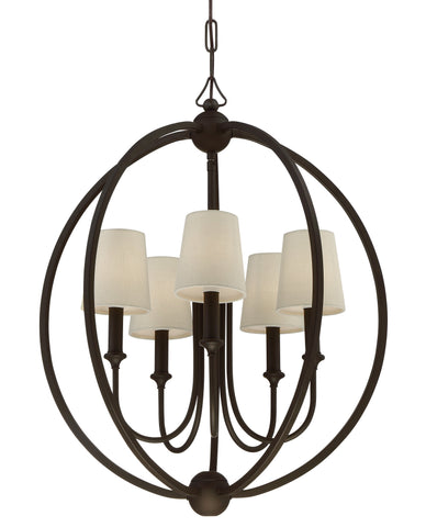 5 Light Dark Bronze Modern Chandelier - C193-2247-DB