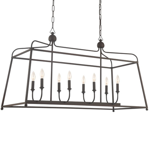 8 Light Dark Bronze Modern Chandelier - C193-2249-DB_NOSHADE