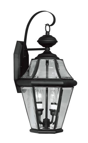 Livex Georgetown 2 Light Black Outdoor Wall Lantern - C185-2261-04