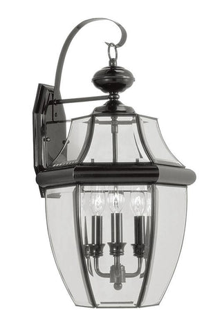 Livex Monterey 3 Light Black Outdoor Wall Lantern - C185-2351-04