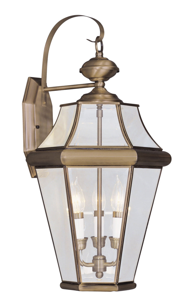 Livex Georgetown 3 Light AB Outdoor Wall Lantern - C185-2361-01