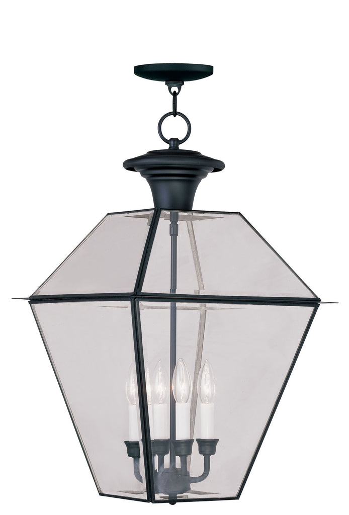 Livex Westover 4 Light Black Outdoor Chain Lantern  - C185-2387-04