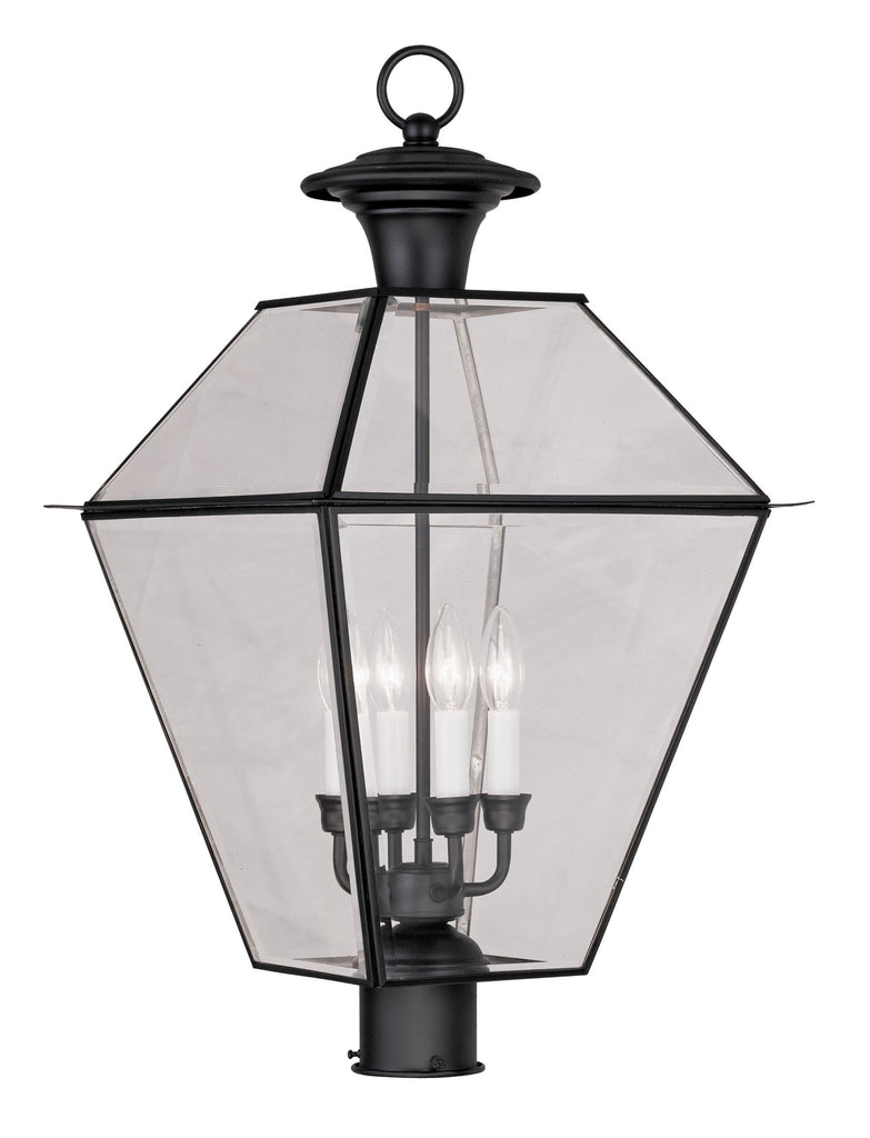 Livex Westover 4 Light Black Outdoor Post Lantern - C185-2388-04