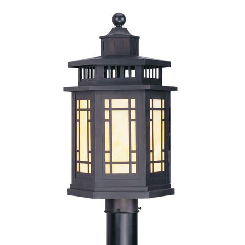 Livex Mirror Lake 1 Light Bronze Outdoor Post Lantern - C185-2394-07