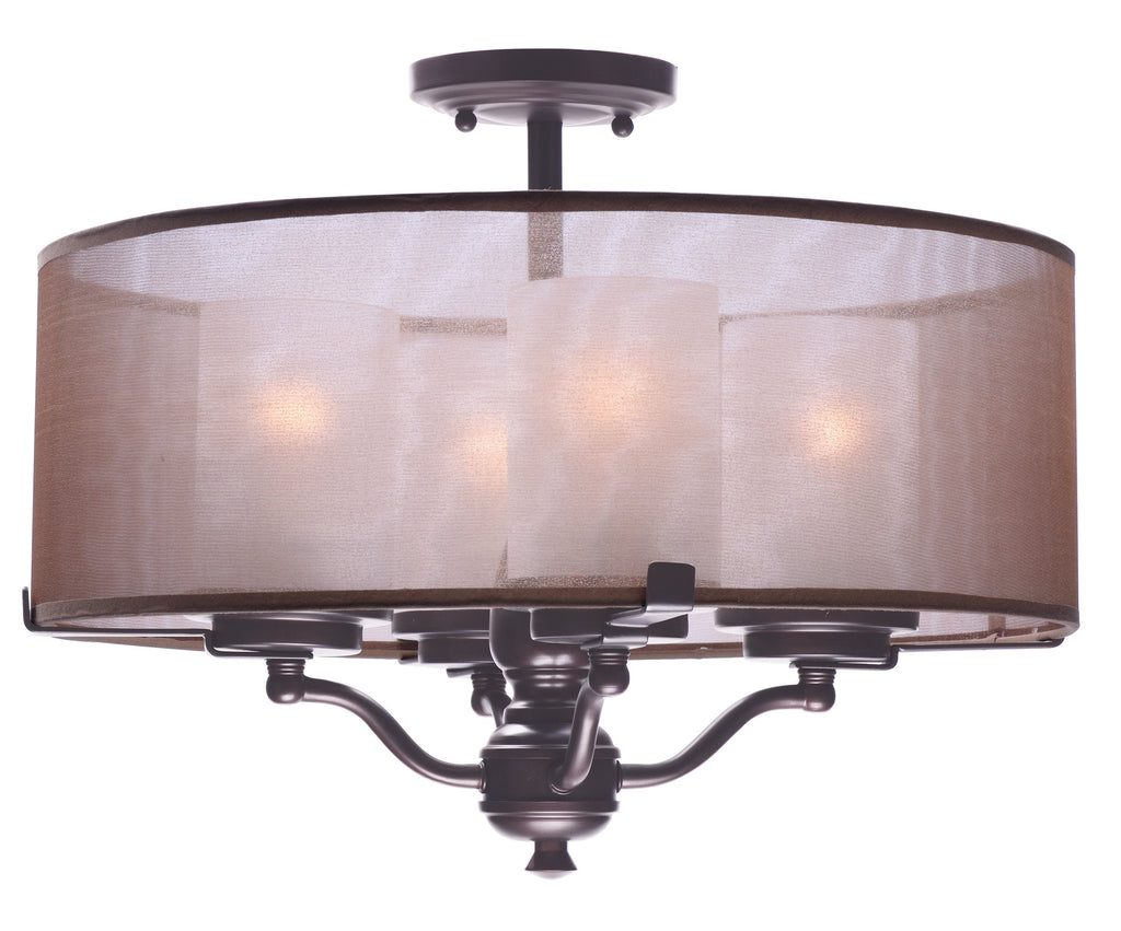 Lucid 4-Light Semi-Flush Mount Oil Rubbed Bronze - C157-24550TSOI