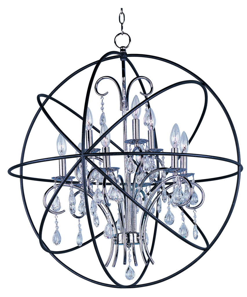 Orbit 9-Light Pendant Anthracite and Polished Nickel - C157-25145ARPN