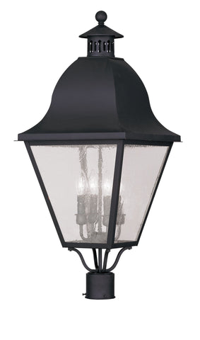 Livex Amwell 4 Light Black Outdoor Post Lantern - C185-2548-04