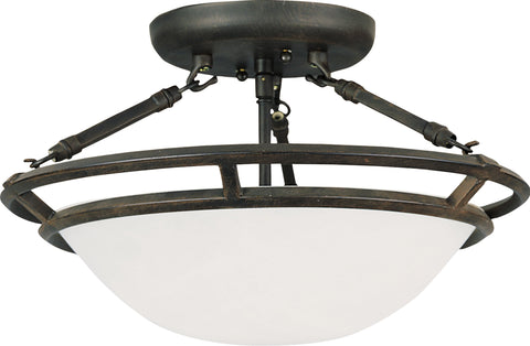 Stratus 3-Light Semi-Flush Mount Bronze - C157-2670MRBZ