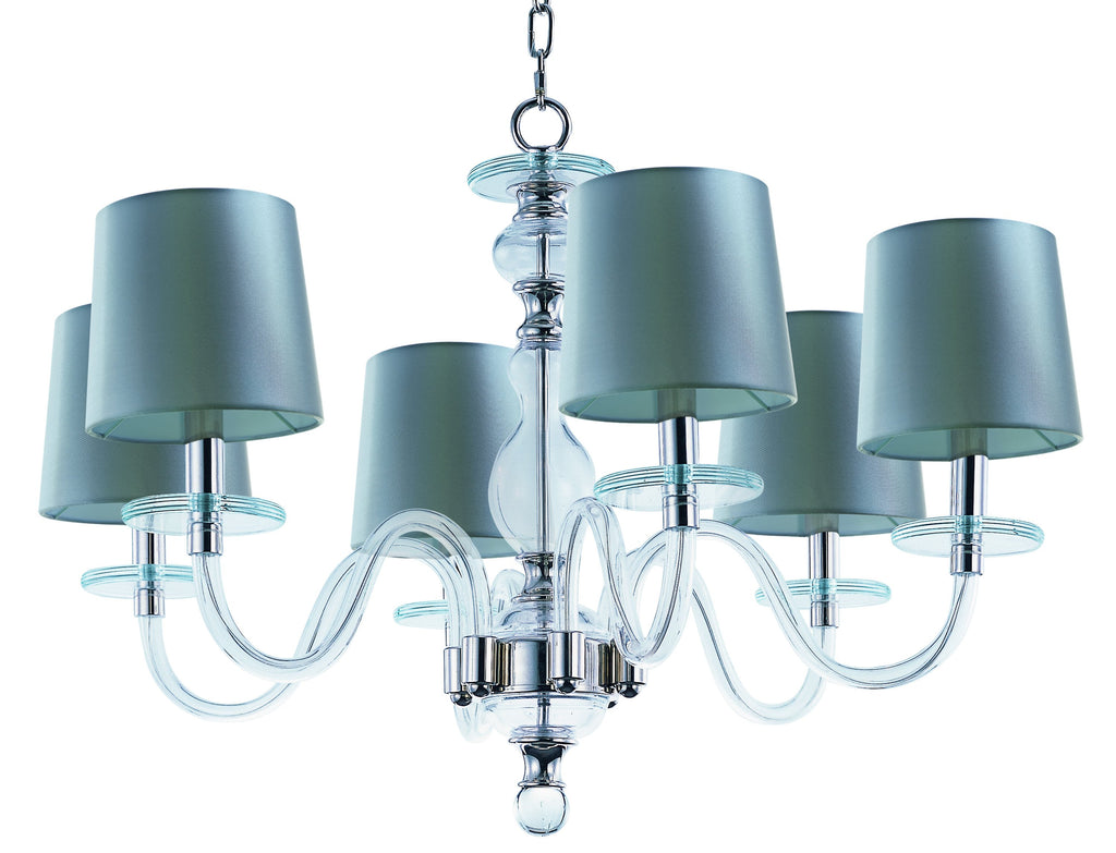 Venezia 6-Light Chandelier Polished Nickel - C157-27546CLPN