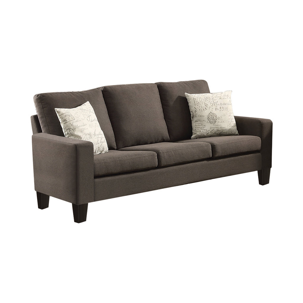 Set of 3 - Bachman Track Arm Upholstered Sofa + Loveseat Grey - D300-10038