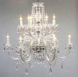 Set of 2-1 Chandelier Lighting Crystal Chandeliers H25 X W24 10 Lights and 1 Chandelier Lighting Crystal Chandeliers H27" X W32" - 1EA CS/1122/5+5 + 1EA 385/6+6