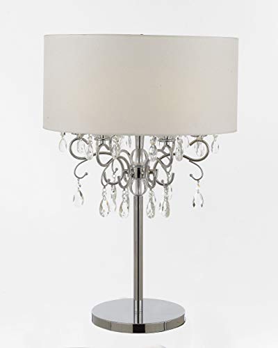 Silver Mist Metal and Crystal 6 Light Table Lamp Bedside Lamp Desk Lamp - J10-200/6 LAMP