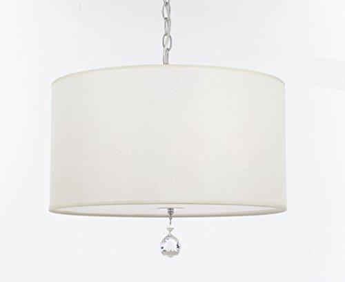 Fabric 3 Light Chrome Chandelier Pendant Modern Contemporary Lighting - J10-0501/3