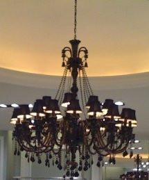 Large Foyer / Entryway Jet Black Gothic Crystal Chandelier Lighting With Black Shades - A46-Blackshades/BLACK/757/30