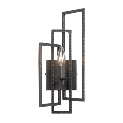 1 Light Raw Steel Industrial Sconce - C193-331-RS