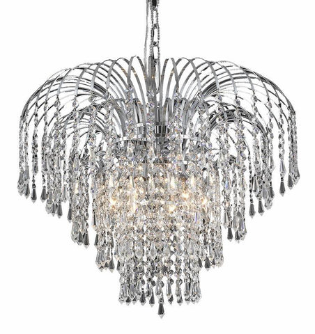 C121-6801D21C/RC - Regency Lighting: Falls 6 light Chrome Chandelier Clear Royal Cut Crystal