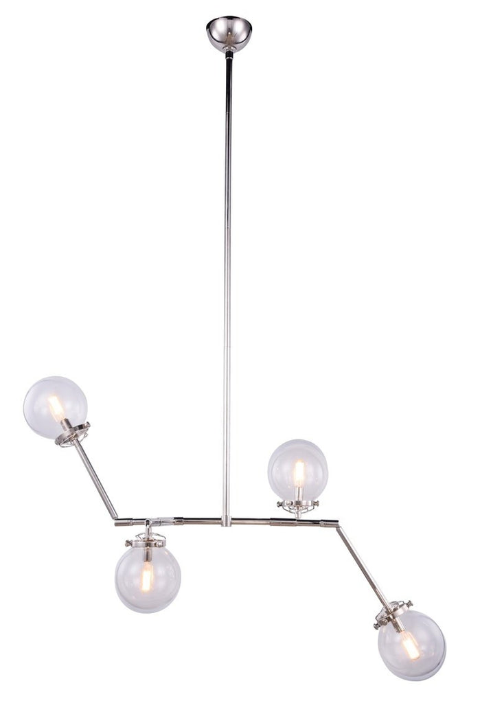 ZC121-1507G50PN - Urban Classic: Leda 4 light Polished Nickel Chandelier